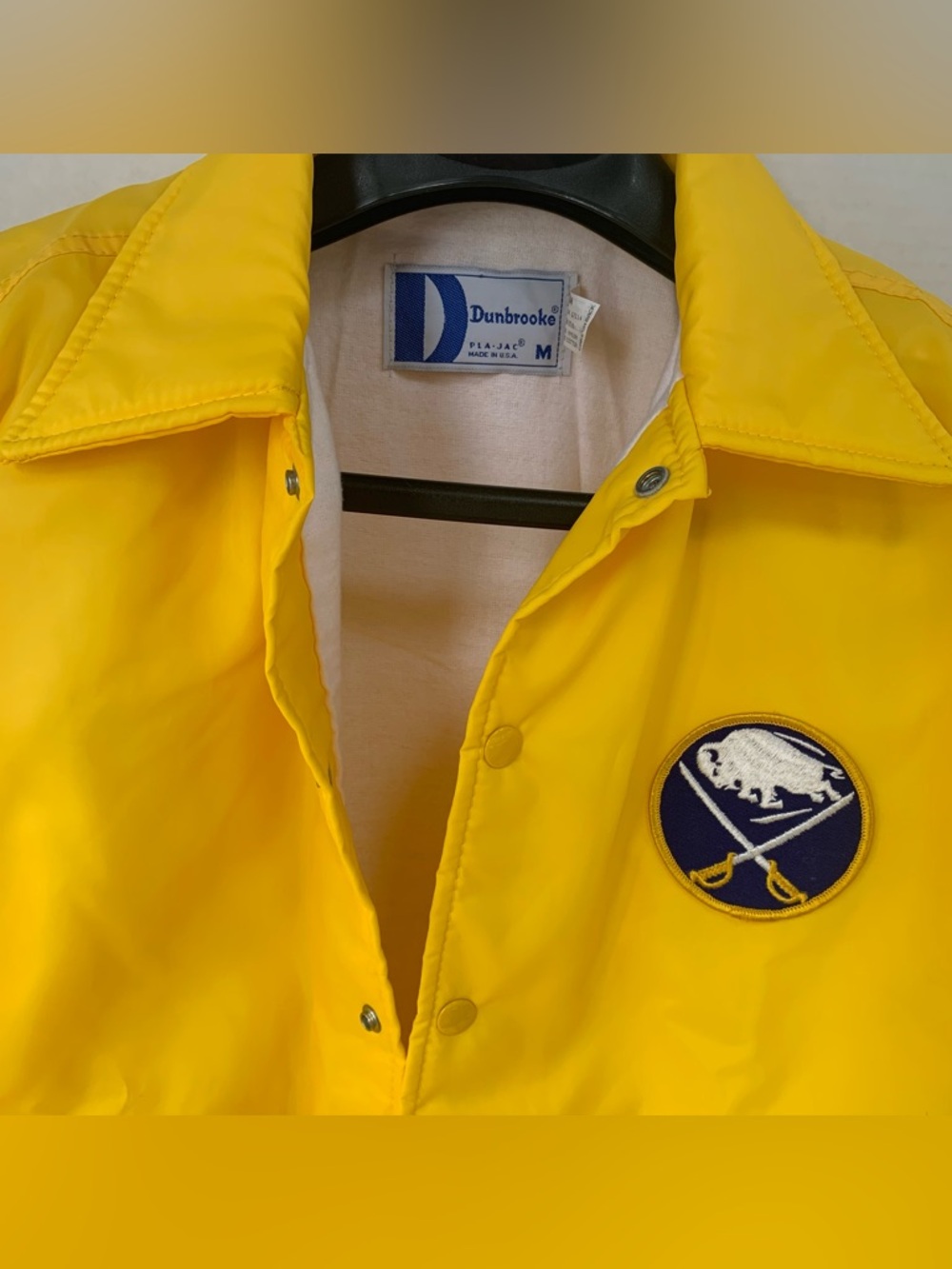 NEW Vintage Buffalo Sabres logo Nylon Snap Front Jacket M Dunbrooke Pla-Jac USA